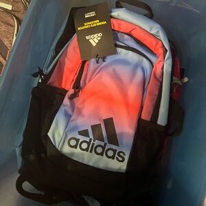 Adidas kids rainbow pink & blue pastel Backpack